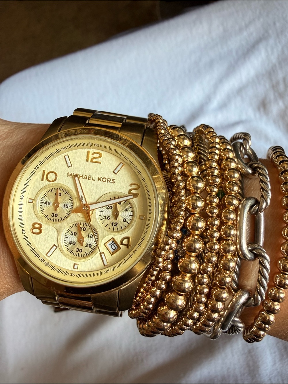 Michael Kors Gold-Tone Chronograph Watch - Picture 4 of 5